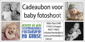 Cadeaubon baby fotoshoot